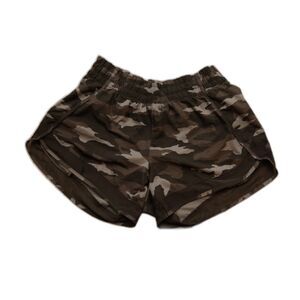Athleta Camo Shorts Mesh Racer Run XS Black Athletic Running Gym Lightweight